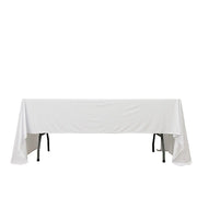 60" x 126" Fire Retardant Scuba Polyester Rectangle Tablecloth TAB_SCUBA_IFR_60126_WHT