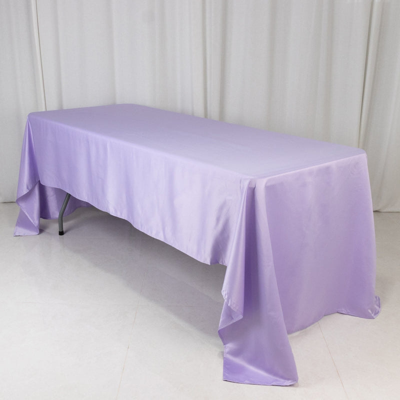 60" x 126" Lamour Satin Rectangular Tablecloth