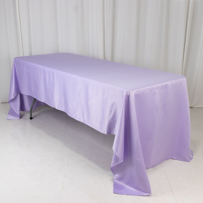 60" x 126" Lamour Satin Rectangular Tablecloth