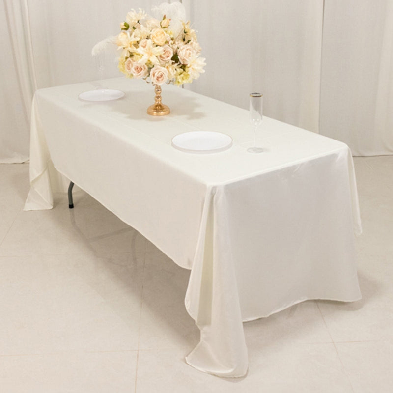 60" x 126" Lamour Satin Rectangular Tablecloth