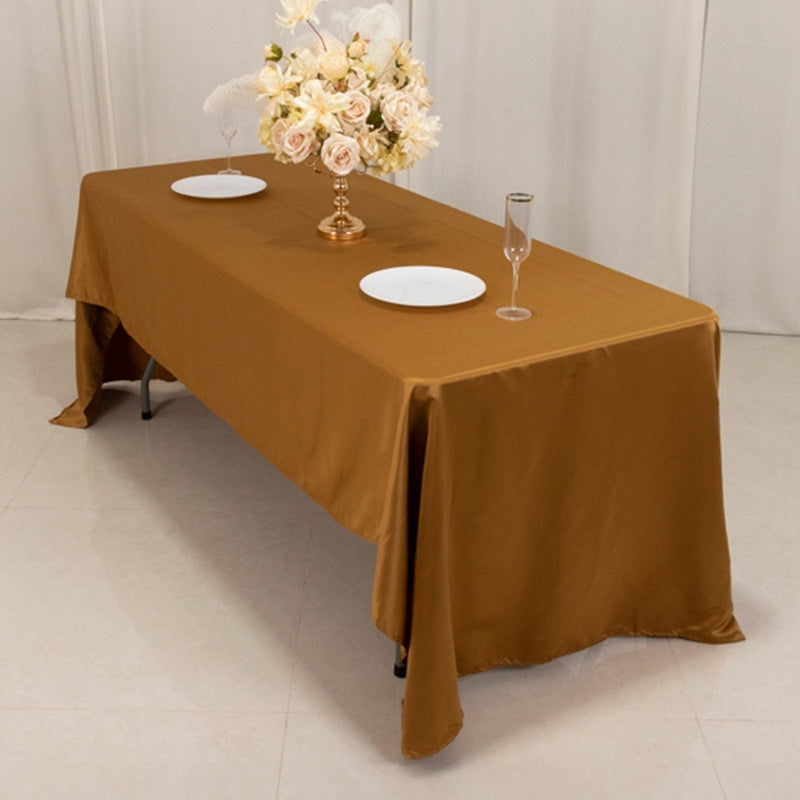 60" x 126" Lamour Satin Rectangular Tablecloth