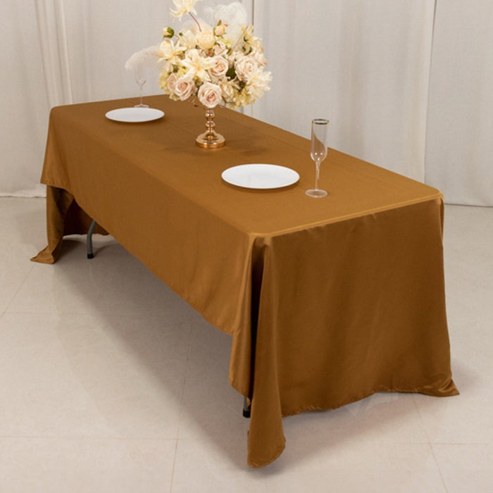 60" x 126" Lamour Satin Rectangular Tablecloth