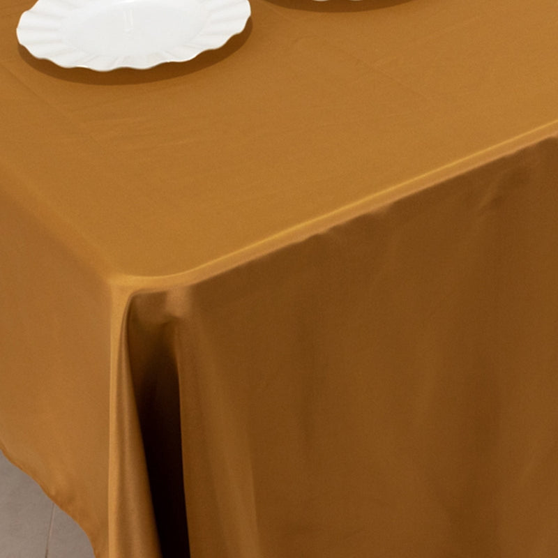 60" x 126" Lamour Satin Rectangular Tablecloth