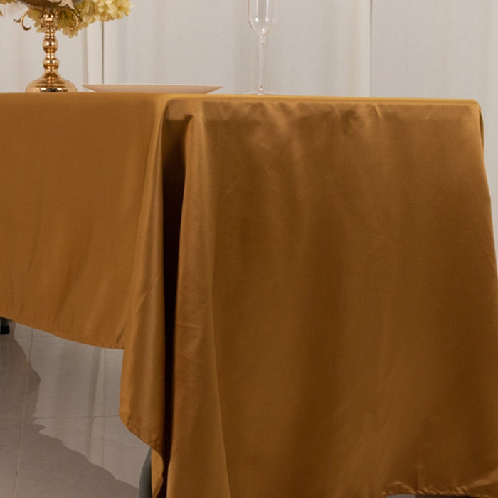 60" x 126" Lamour Satin Rectangular Tablecloth