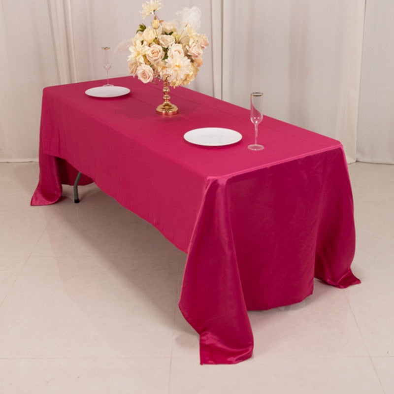 60" x 126" Lamour Satin Rectangular Tablecloth