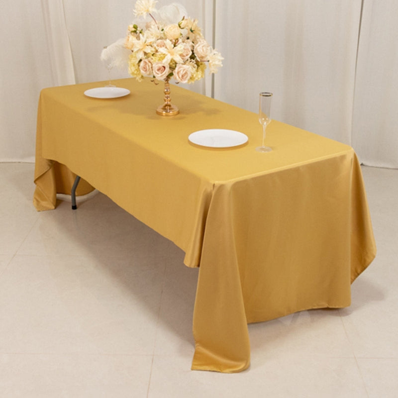 60" x 126" Lamour Satin Rectangular Tablecloth