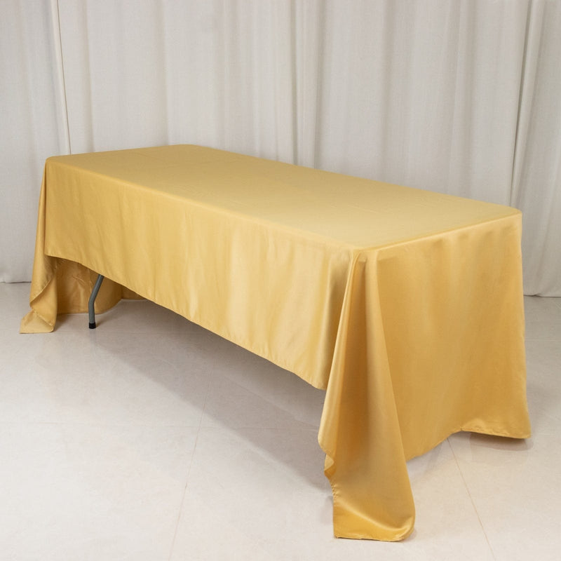 60" x 126" Lamour Satin Rectangular Tablecloth