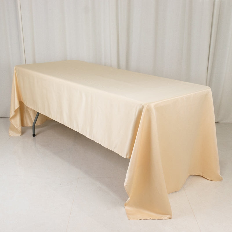 60" x 126" Lamour Satin Rectangular Tablecloth