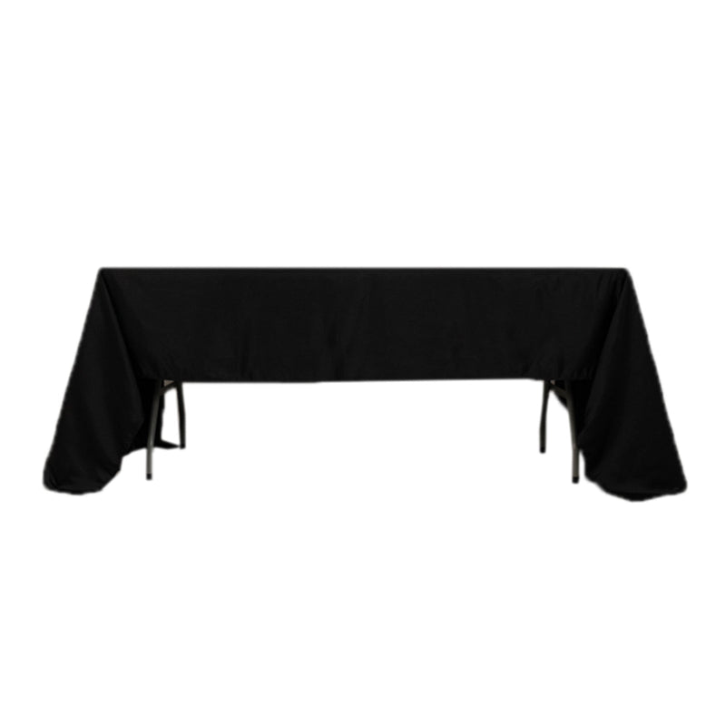 60" x 126" Lamour Satin Rectangular Tablecloth TAB_LAMR_60126_BLK