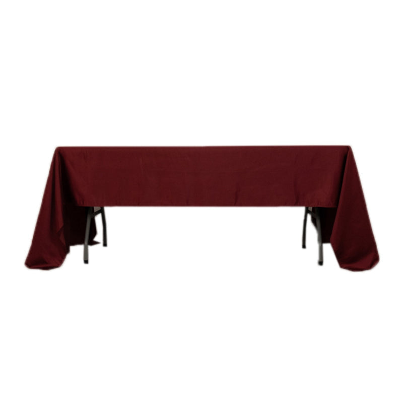 60" x 126" Lamour Satin Rectangular Tablecloth TAB_LAMR_60126_BURG