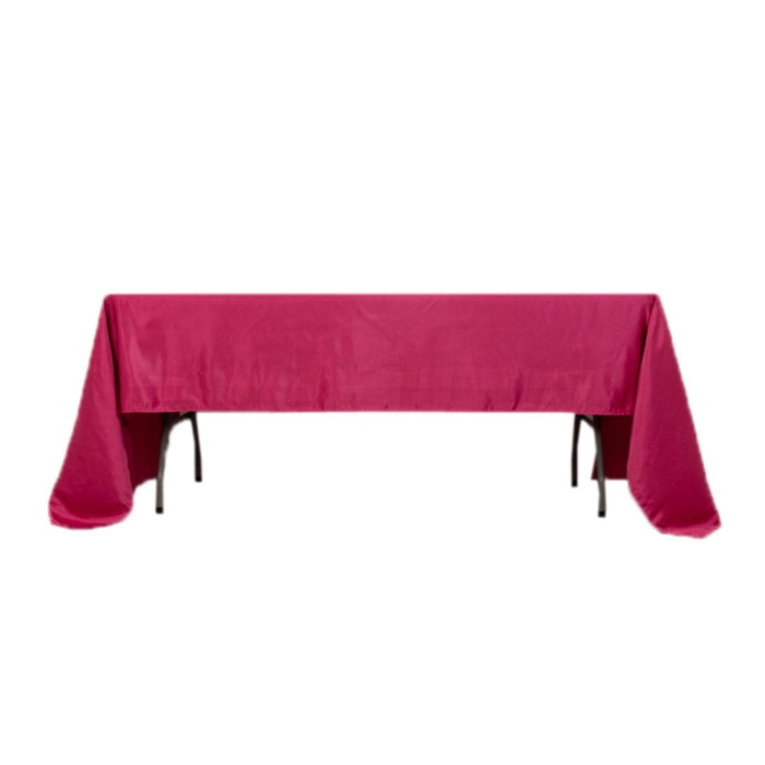 60" x 126" Lamour Satin Rectangular Tablecloth TAB_LAMR_60126_FUSH