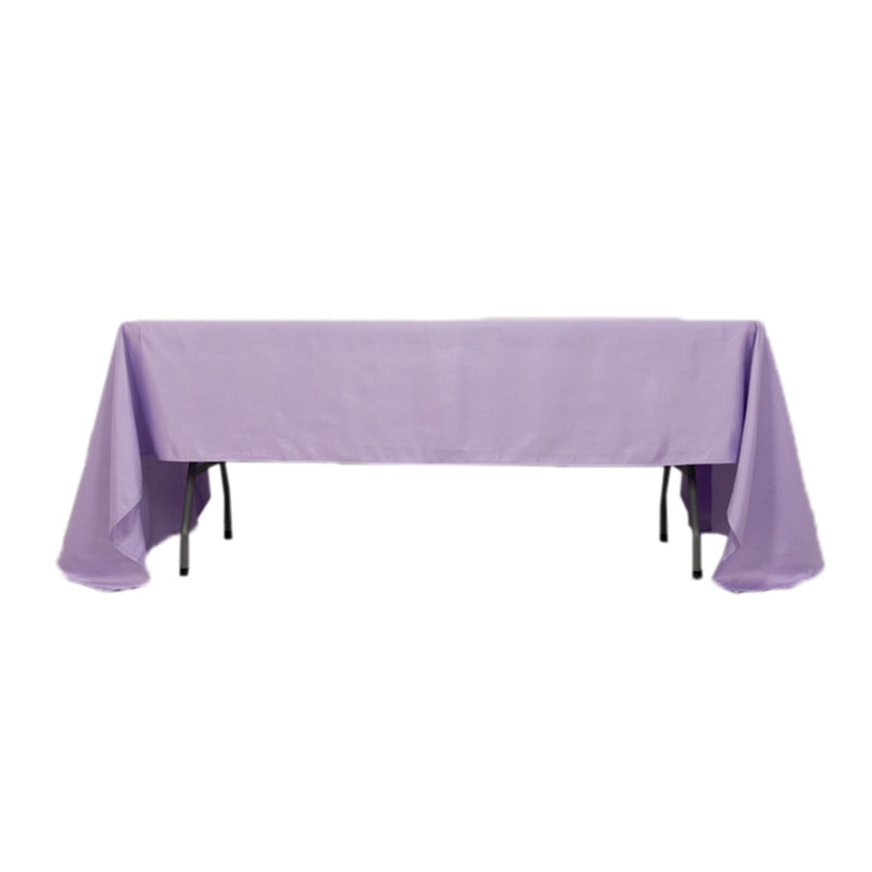 60" x 126" Lamour Satin Rectangular Tablecloth TAB_LAMR_60126_LAV