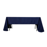 60" x 126" Lamour Satin Rectangular Tablecloth TAB_LAMR_60126_NAVY