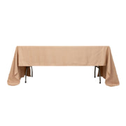 60" x 126" Lamour Satin Rectangular Tablecloth TAB_LAMR_60126_NUDE