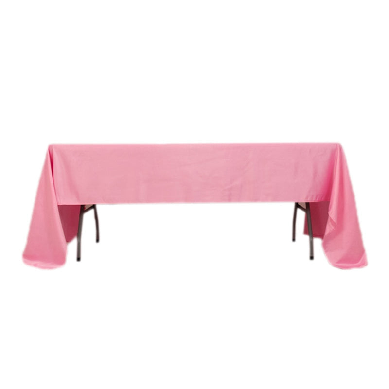 60" x 126" Lamour Satin Rectangular Tablecloth TAB_LAMR_60126_PINK