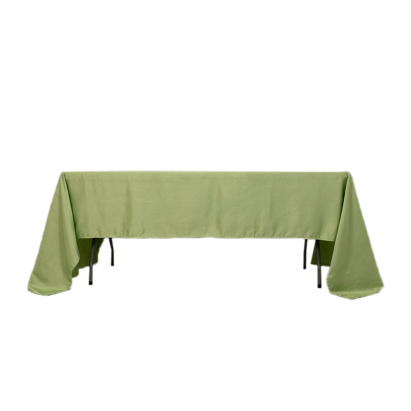 60" x 126" Lamour Satin Rectangular Tablecloth TAB_LAMR_60126_SAGE