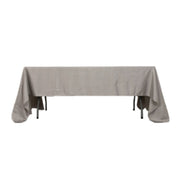 60" x 126" Lamour Satin Rectangular Tablecloth TAB_LAMR_60126_SILV