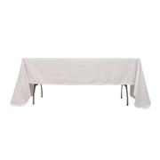 60" x 126" Lamour Satin Rectangular Tablecloth TAB_LAMR_60126_WHT