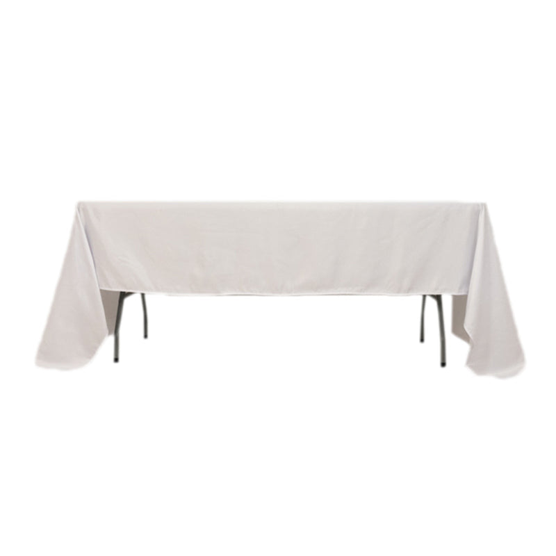 60" x 126" Lamour Satin Rectangular Tablecloth TAB_LAMR_60126_WHT