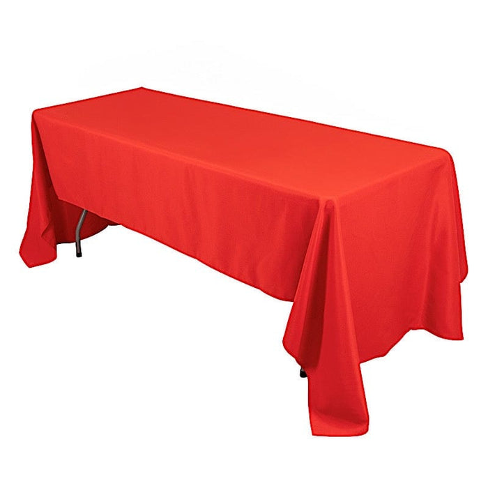 60" x 126" Premium Polyester Rectangular Tablecloth TAB_60126_RED_PRM