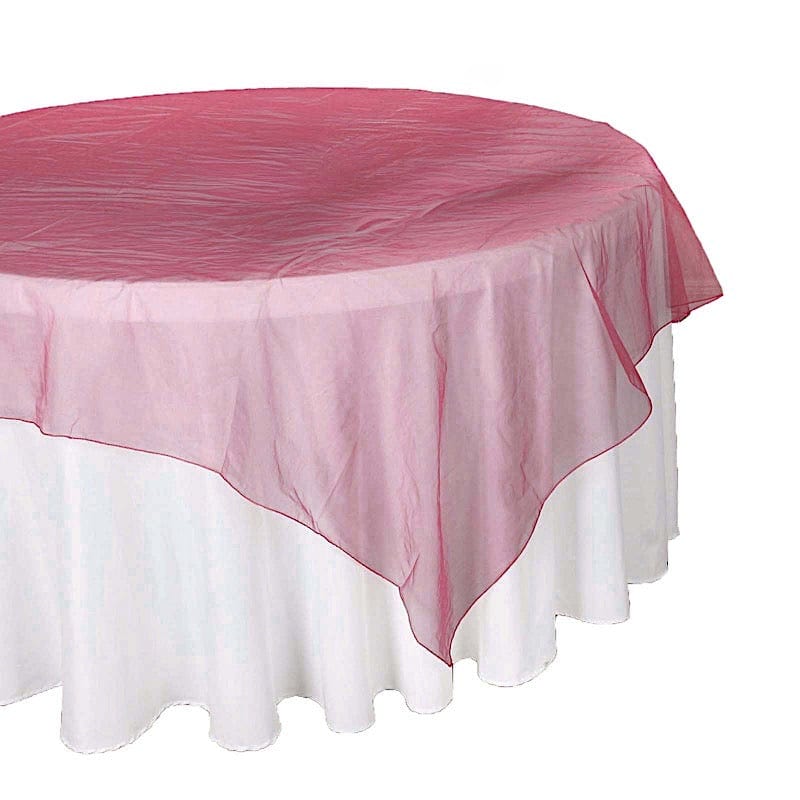 60" x 60" Sheer Organza Table Overlay