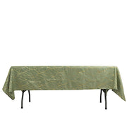 60"x102" Polyester Rectangular Tablecloth with Metallic Geometric Pattern TAB_FOIL1_60102_DSG_G