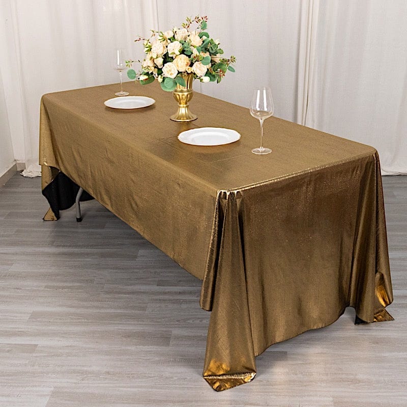 60"x126" Polyester Rectangular Tablecloth with Sequin Dots