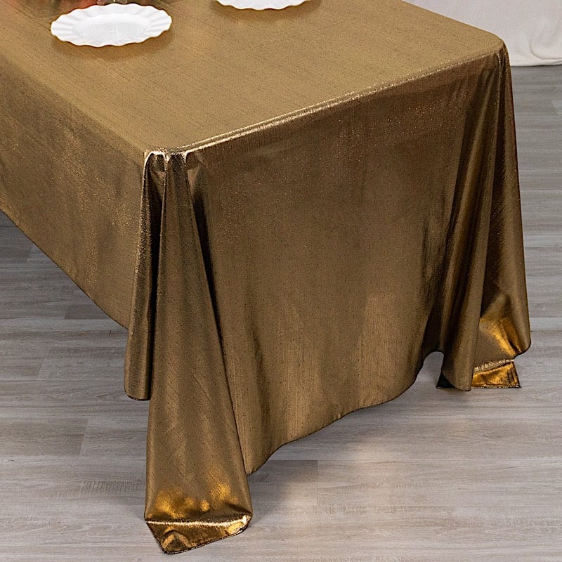 60"x126" Polyester Rectangular Tablecloth with Sequin Dots