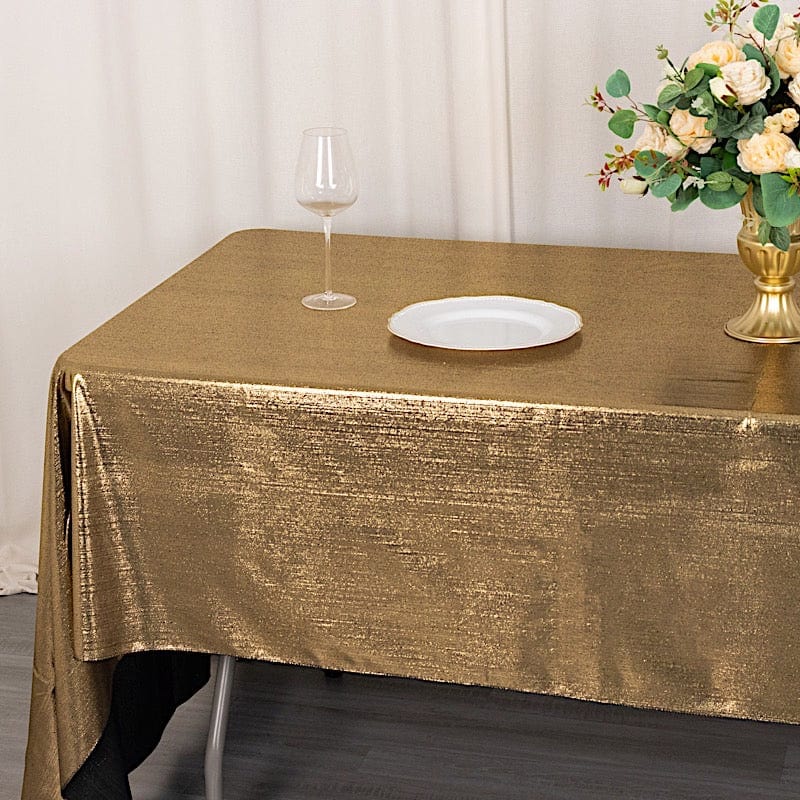 60"x126" Polyester Rectangular Tablecloth with Sequin Dots