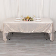 60"x126" Polyester Rectangular Tablecloth with Sequin Dots