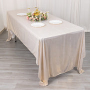 60"x126" Polyester Rectangular Tablecloth with Sequin Dots
