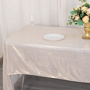 60"x126" Polyester Rectangular Tablecloth with Sequin Dots
