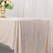 60"x126" Polyester Rectangular Tablecloth with Sequin Dots