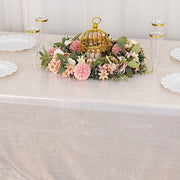 60"x126" Polyester Rectangular Tablecloth with Sequin Dots