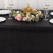 60"x126" Polyester Rectangular Tablecloth with Sequin Dots