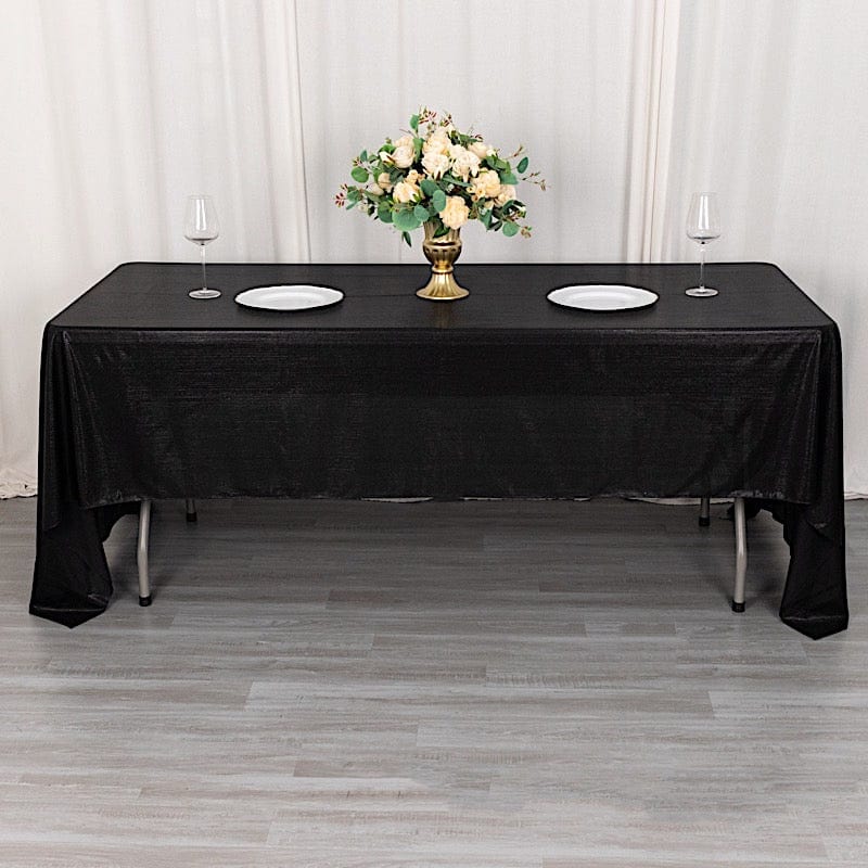 60"x126" Polyester Rectangular Tablecloth with Sequin Dots