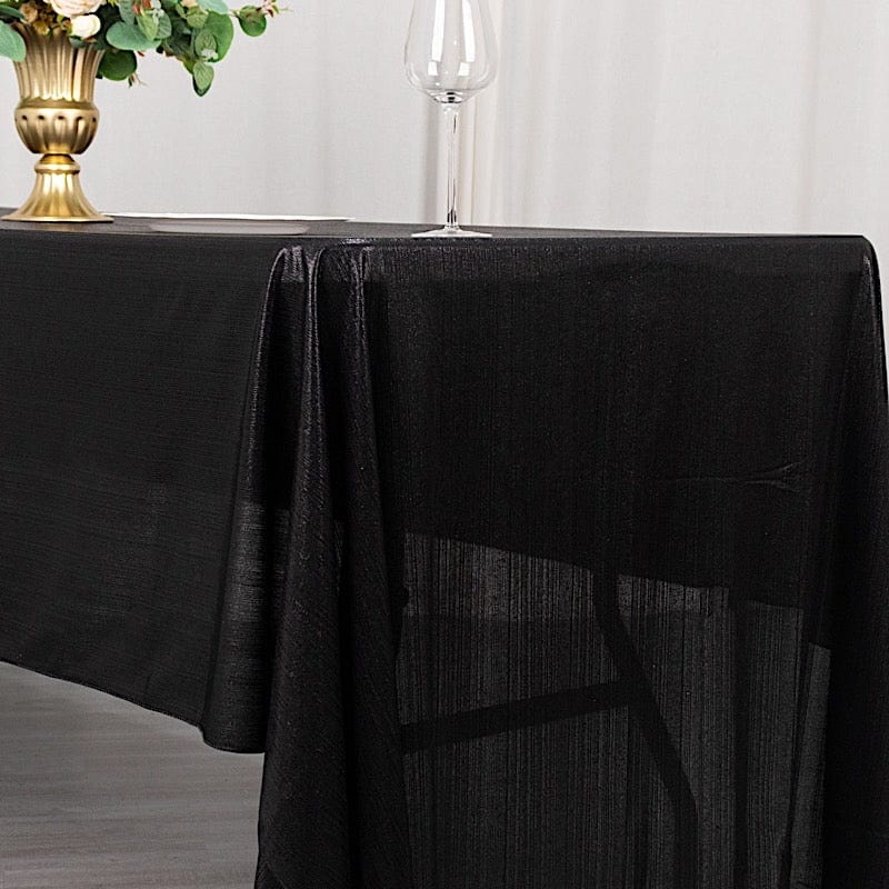 60"x126" Polyester Rectangular Tablecloth with Sequin Dots