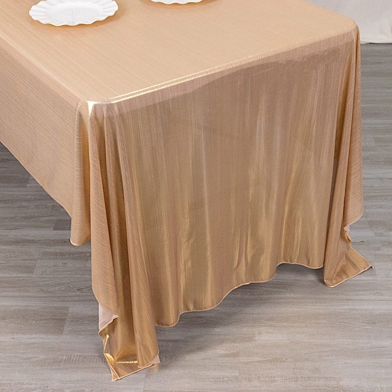 60"x126" Polyester Rectangular Tablecloth with Sequin Dots