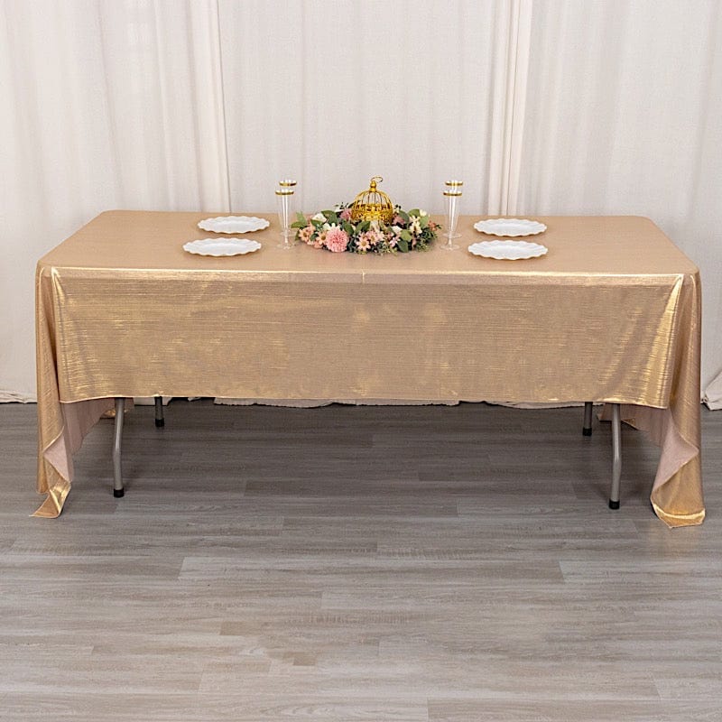 60"x126" Polyester Rectangular Tablecloth with Sequin Dots