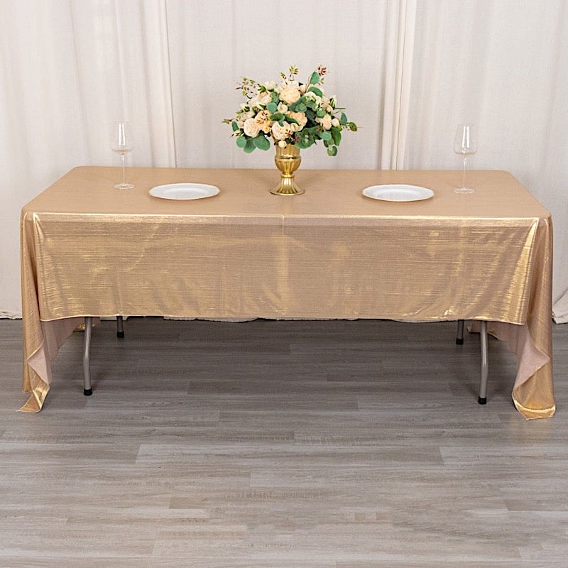 60"x126" Polyester Rectangular Tablecloth with Sequin Dots