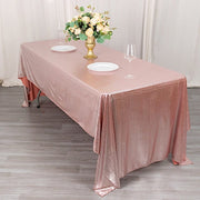 60"x126" Polyester Rectangular Tablecloth with Sequin Dots