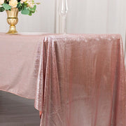 60"x126" Polyester Rectangular Tablecloth with Sequin Dots