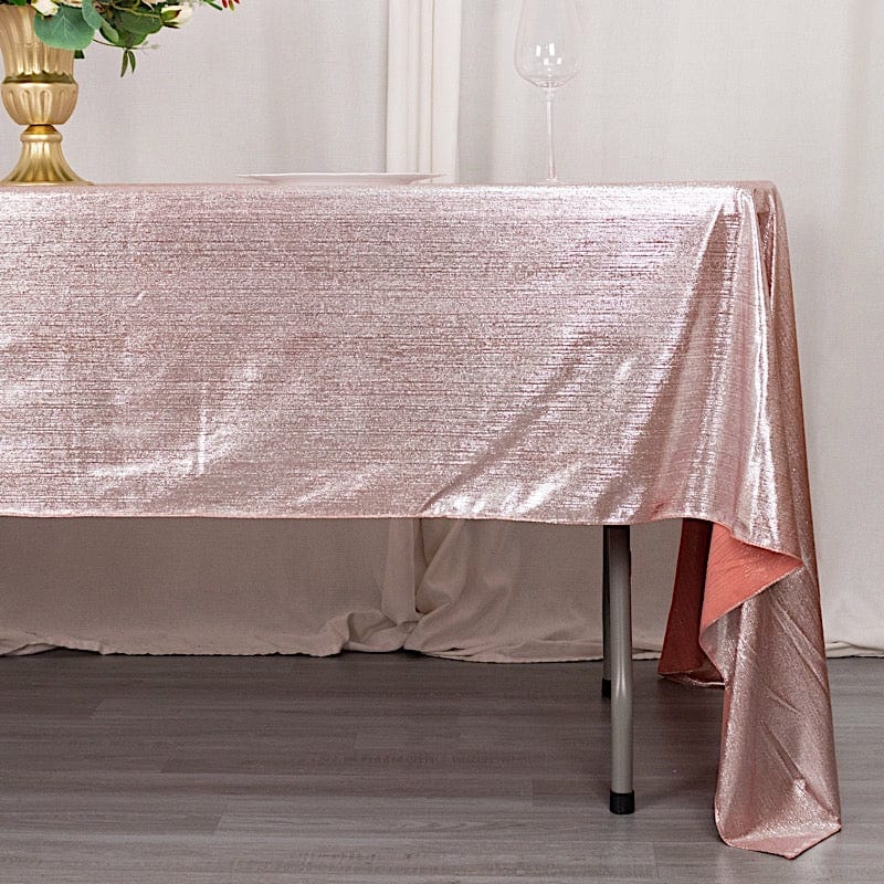 60"x126" Polyester Rectangular Tablecloth with Sequin Dots