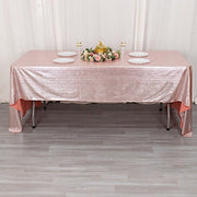 60"x126" Polyester Rectangular Tablecloth with Sequin Dots