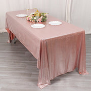 60"x126" Polyester Rectangular Tablecloth with Sequin Dots