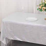 60"x126" Polyester Rectangular Tablecloth with Sequin Dots