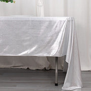 60"x126" Polyester Rectangular Tablecloth with Sequin Dots