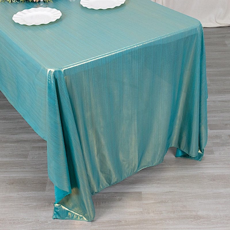 60"x126" Polyester Rectangular Tablecloth with Sequin Dots