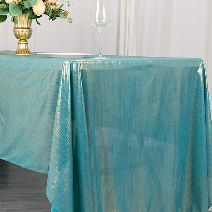 60"x126" Polyester Rectangular Tablecloth with Sequin Dots