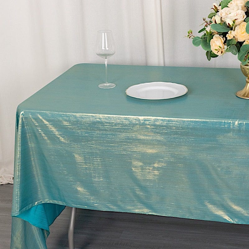 60"x126" Polyester Rectangular Tablecloth with Sequin Dots